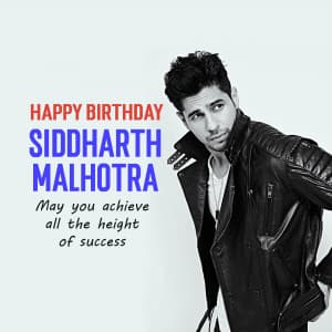 Sidharth Malhotra Birthday illustration