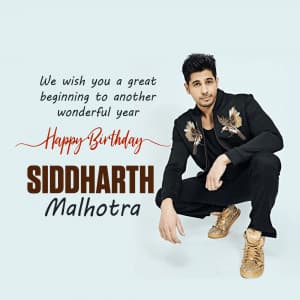 Sidharth Malhotra Birthday image