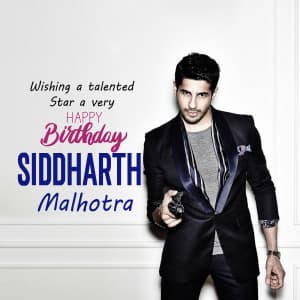 Sidharth Malhotra Birthday banner