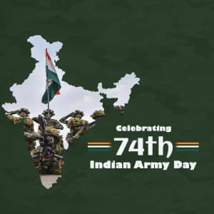 Indian Army Day marketing poster