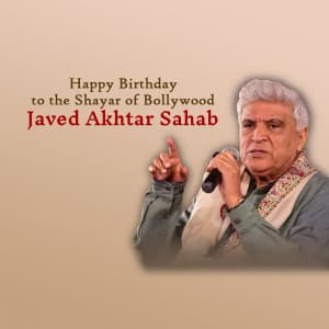 Javed Akhtar Birthday graphic