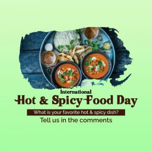 International Hot & Spicy Food Day advertisement banner