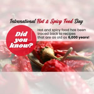 International Hot & Spicy Food Day marketing poster