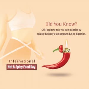 International Hot & Spicy Food Day marketing flyer