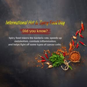 International Hot & Spicy Food Day Facebook Poster