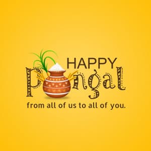 Happy Pongal whatsapp status poster