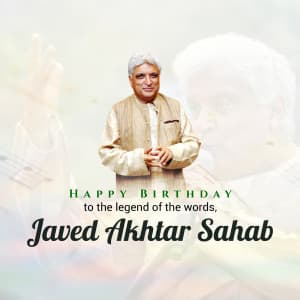 Javed Akhtar Birthday post