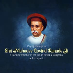 Mahadev Govind Ranade Jayanti festival image