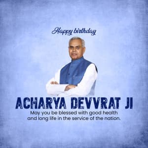 Acharya Devvrat Birthday ad post