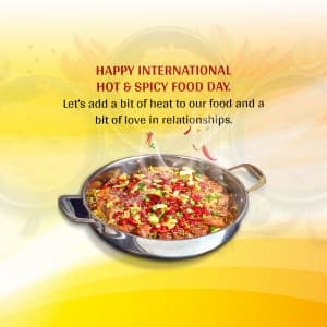 International Hot & Spicy Food Day poster Maker