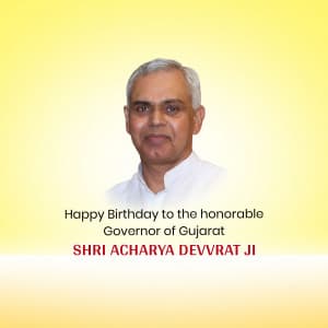 Acharya Devvrat Birthday graphic