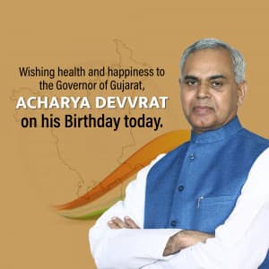 Acharya Devvrat Birthday creative image