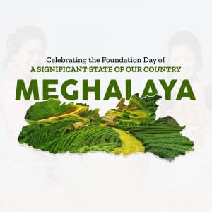 Meghalaya Foundation Day greeting image