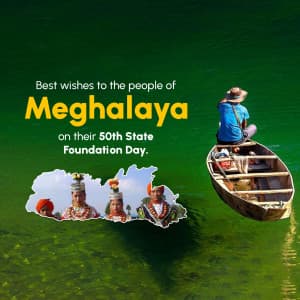 Meghalaya Foundation Day marketing poster