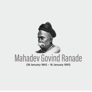 Mahadev Govind Ranade Jayanti graphic