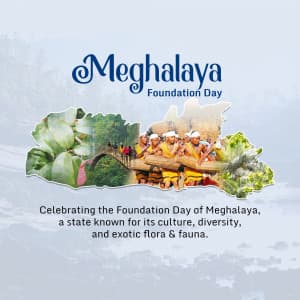 Meghalaya Foundation Day marketing flyer