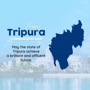 Tripura Foundation Day greeting image