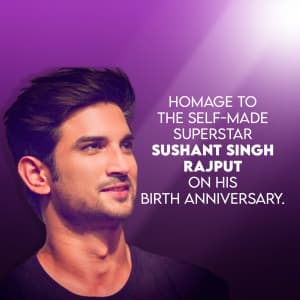 Sushant Singh Rajput Birth Anniversary marketing poster