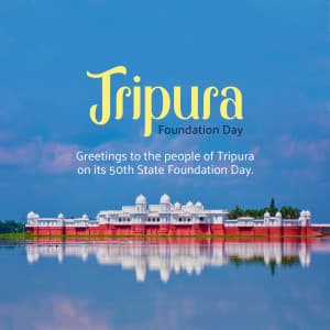 Tripura Foundation Day marketing poster