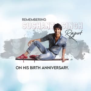 Sushant Singh Rajput Birth Anniversary creative image
