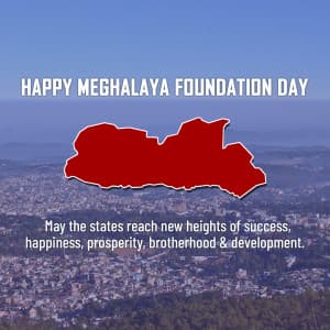 Meghalaya Foundation Day whatsapp status poster