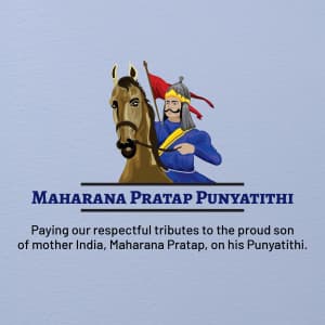 Maharana Pratap Punyatithi ad post