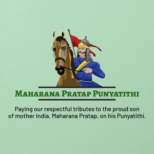 Maharana Pratap Punyatithi greeting image