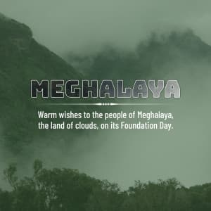 Meghalaya Foundation Day Facebook Poster
