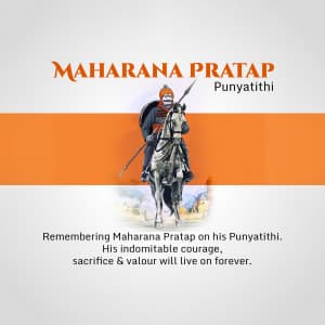 Maharana Pratap Punyatithi marketing poster