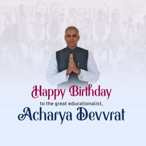 Acharya Devvrat Birthday Instagram Post