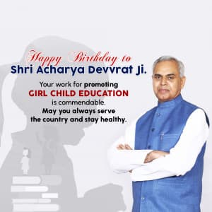 Acharya Devvrat Birthday poster Maker