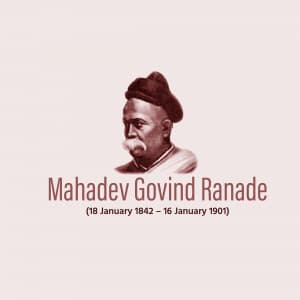 Mahadev Govind Ranade Jayanti event advertisement