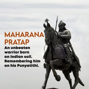 Maharana Pratap Punyatithi marketing flyer