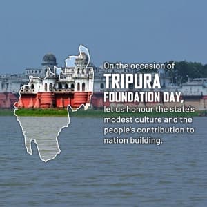 Tripura Foundation Day whatsapp status poster