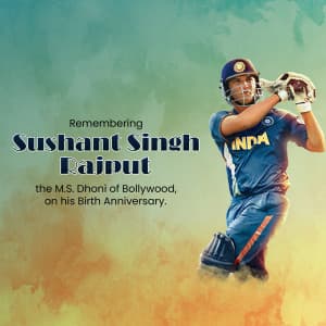 Sushant Singh Rajput Birth Anniversary whatsapp status poster