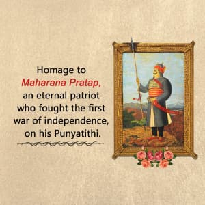 Maharana Pratap Punyatithi Facebook Poster