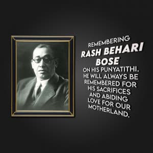 Rash Behari Bose Punyatithi Facebook Poster