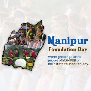 Manipur Foundation Day whatsapp status poster