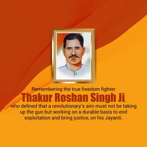 Thakur Roshan Singh Jayanti marketing flyer