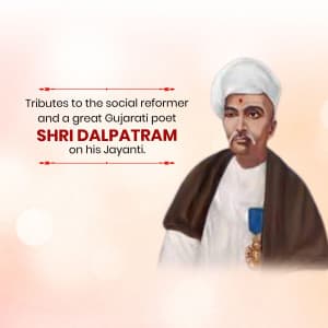 Dalpatram Dahyabhai Travadi Jayanti creative image