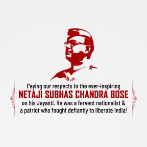 Subhash Chandra Bose Jayanti advertisement banner