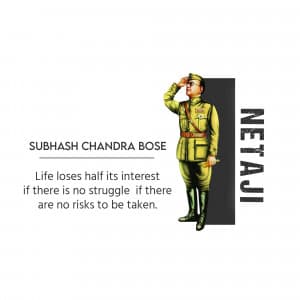 Subhash Chandra Bose Jayanti marketing poster