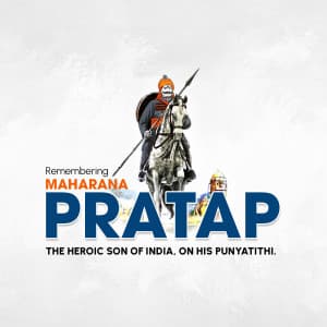 Maharana Pratap Punyatithi event advertisement