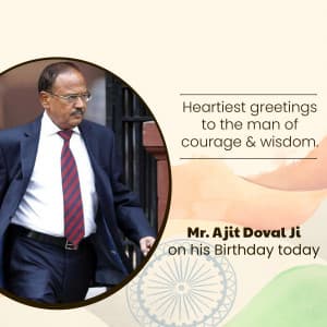 Ajit Doval Birthday greeting image