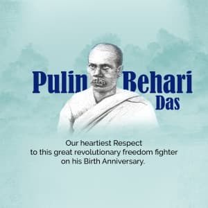 Pulin Bihari Das Jayanti marketing poster