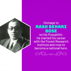 Rash Behari Bose Punyatithi poster Maker