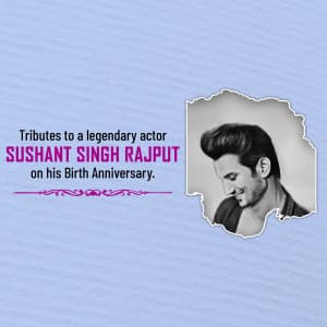 Sushant Singh Rajput Birth Anniversary event advertisement
