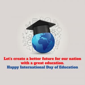 International Day of Education advertisement banner