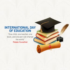 International Day of Education greeting image