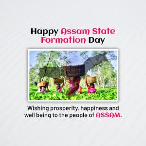 Assam Foundation Day greeting image